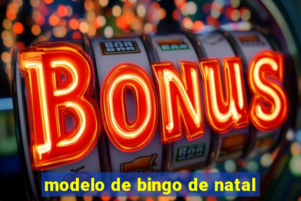 modelo de bingo de natal