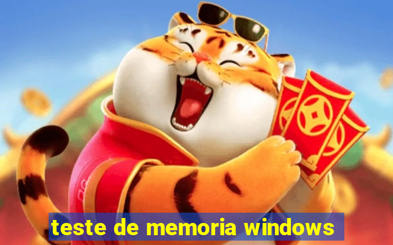 teste de memoria windows